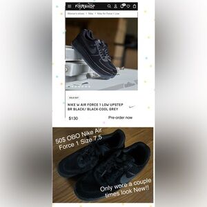 Nike airforce 1 Black size 7.5